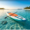 image:imageRoc Inflatable Stand Up Paddle Board 10 6 with Premium SUP Paddle Board Accessories Wide Stable Design NonSlip Comfort Deck for Youth amp AdultsAqua