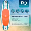 image:imageRoc Inflatable Stand Up Paddle Board 10 6 with Premium SUP Paddle Board Accessories Wide Stable Design NonSlip Comfort Deck for Youth amp AdultsAqua
