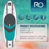 image:imageRoc Inflatable Stand Up Paddle Board 10 6 with Premium SUP Paddle Board Accessories Wide Stable Design NonSlip Comfort Deck for Youth amp Adultsoceans