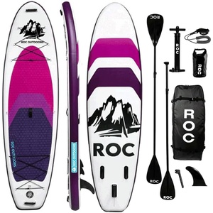 image:imageRoc Inflatable Stand Up Paddle Board 10 6 with Premium SUP Paddle Board Accessories Wide Stable Design NonSlip Comfort Deck for Youth amp AdultsViolet