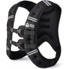 image:imageRoc Outdoors Weighted Vest W RubFree Technology for Woman and Men 5lb10lb15lb20lb30lb Weight Vest with Reflective Stripe for Workout Strength Training Running Walking Fitness Weight Training Weight Loss WeightliftingBlack