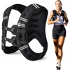 image:imageRoc Outdoors Weighted Vest W RubFree Technology for Woman and Men 5lb10lb15lb20lb30lb Weight Vest with Reflective Stripe for Workout Strength Training Running Walking Fitness Weight Training Weight Loss WeightliftingBlack