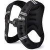 image:imageRoc Outdoors Weighted Vest W RubFree Technology for Woman and Men 5lb10lb15lb20lb30lb Weight Vest with Reflective Stripe for Workout Strength Training Running Walking Fitness Weight Training Weight Loss WeightliftingBlack