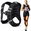 image:imageRoc Outdoors Weighted Vest W RubFree Technology for Woman and Men 5lb10lb15lb20lb30lb Weight Vest with Reflective Stripe for Workout Strength Training Running Walking Fitness Weight Training Weight Loss WeightliftingBlack