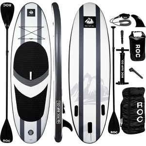 image:imageRoc Inflatable Stand Up Paddle Board 10 6 with Premium SUP Paddle Board Accessories Wide Stable Design NonSlip Comfort Deck for Youth amp Adults Charcoal